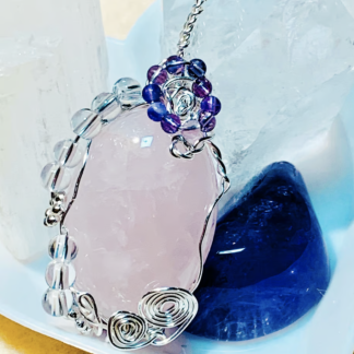 ローズクオーツペンダントトップ